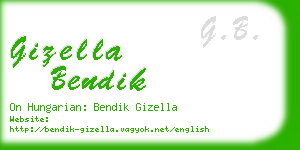 gizella bendik business card